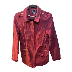 Eden Society burgundy colier cargo jacket - medium